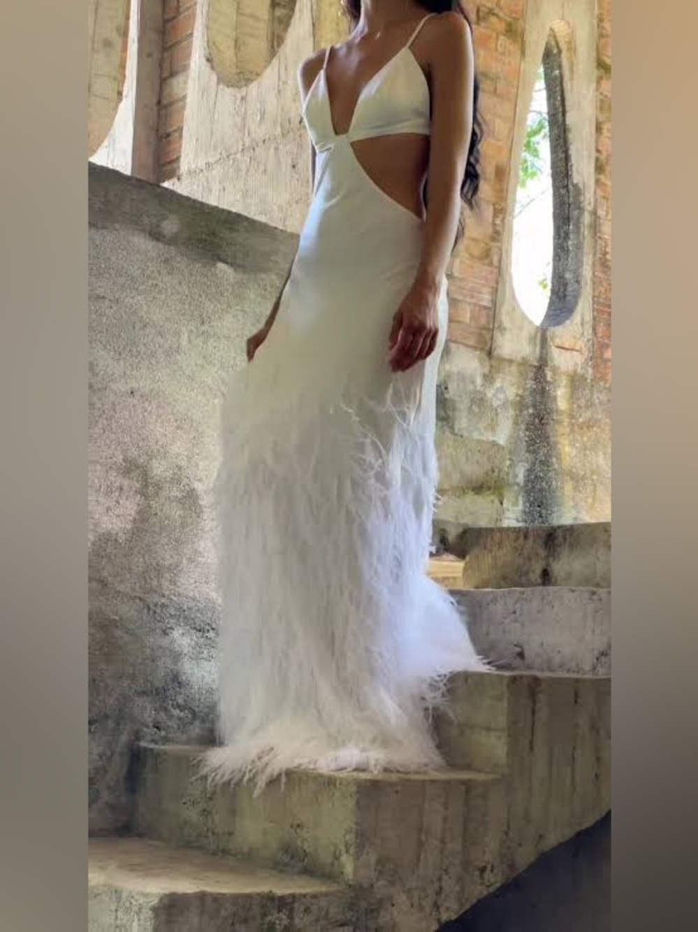 Cult Gaia Raisa Gown in Off White